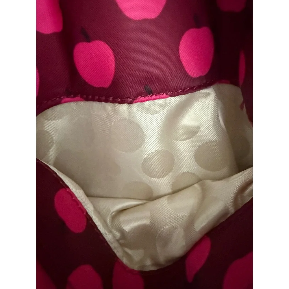 Kate Spade New York Flatiron Sophia Grace Apple Print Nyon Diaper Tote Bag Knot